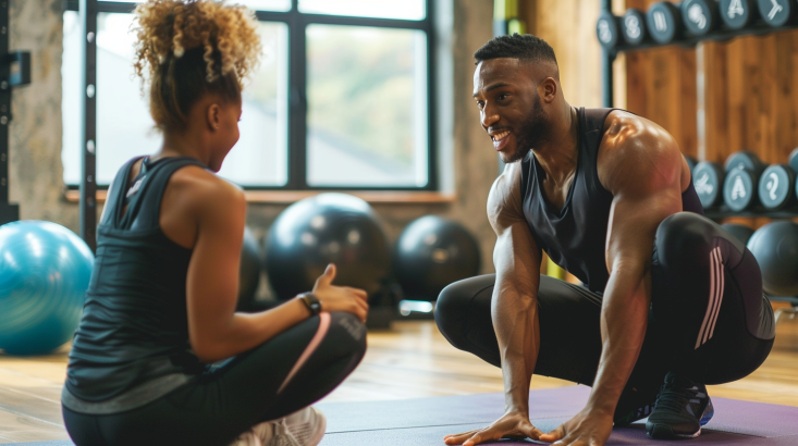 Personal Trainer with client
